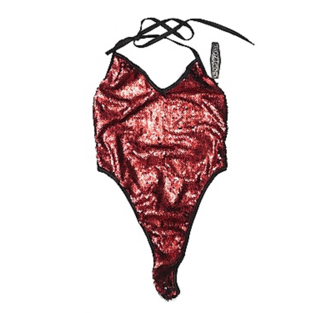 Yandy Bodyzone Flip Sequins Thong Bodysuit (NWT)